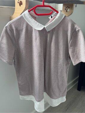 LCW Vision pink polo shirt with white collar